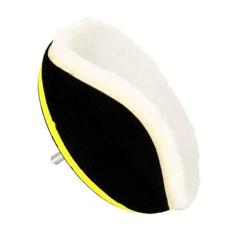 5PCS Car Polishing Pad Kit Wool Buffing Pads Waxing Polishing Set with Backing Pad and M14 Thread Adapter Car Body Repair Tools