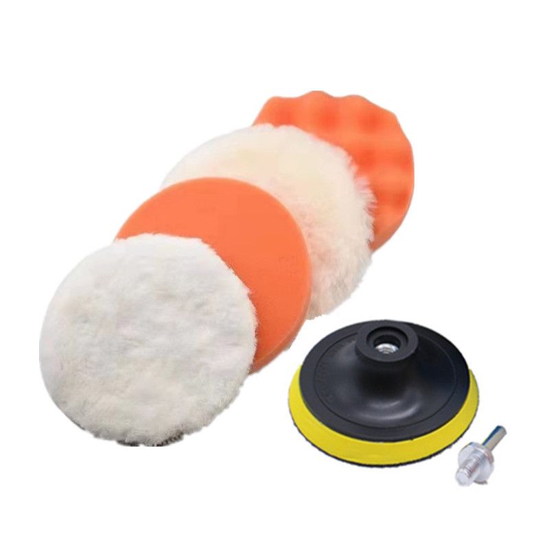 11PCS Car Polishing Kit 3–6 Inch Sponge Wool Buffing Pads Backing Plate M10/M14 Drill Adapter Set for Car Waxing Cleaning Polishing Tool Kit