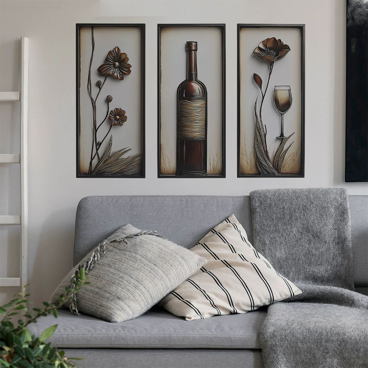 Vintage Vase Self-adhesive PVC Wall Sticker for Living Room Hotel Restaurant Home Wall Decor Flower High-end Style Wall Stickers