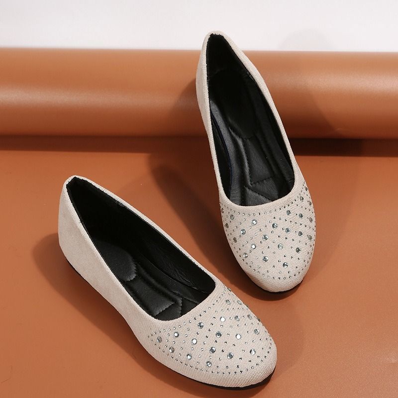 38-41Spring and autumn style single shoes, frosted round toe flat casual bricked large size single shoes, women's single shoes ladys shoes womens shoes flats shoes loafers shoes