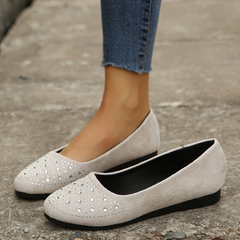 38-41Spring and autumn style single shoes, frosted round toe flat casual bricked large size single shoes, women's single shoes ladys shoes womens shoes flats shoes loafers shoes