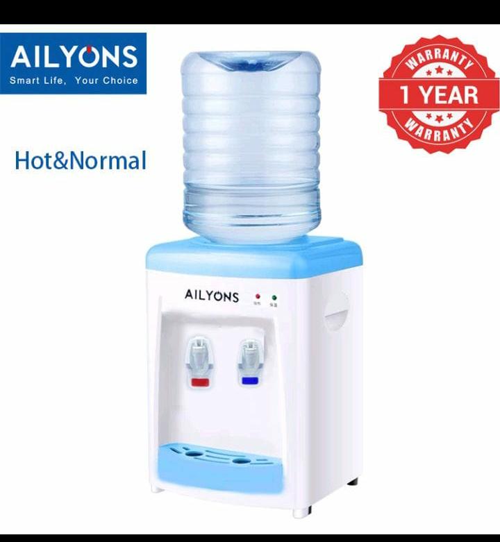 AILYONS AFK-103 Table Top Hot & Normal Water Dispenser.With a convenient top load design, replacing water bottles is quick and hassle-free. Simply lift the bottle onto the dispenser.