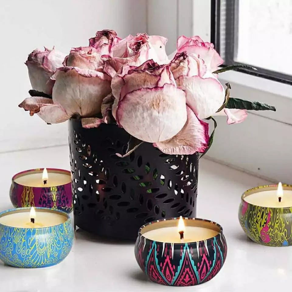 Scented candles.Experience tranquility with the soothing scent of our Lavender Serenity Candle. Crafted with natural soy wax and infused with calming lavender essential oil, it promotes relaxation.