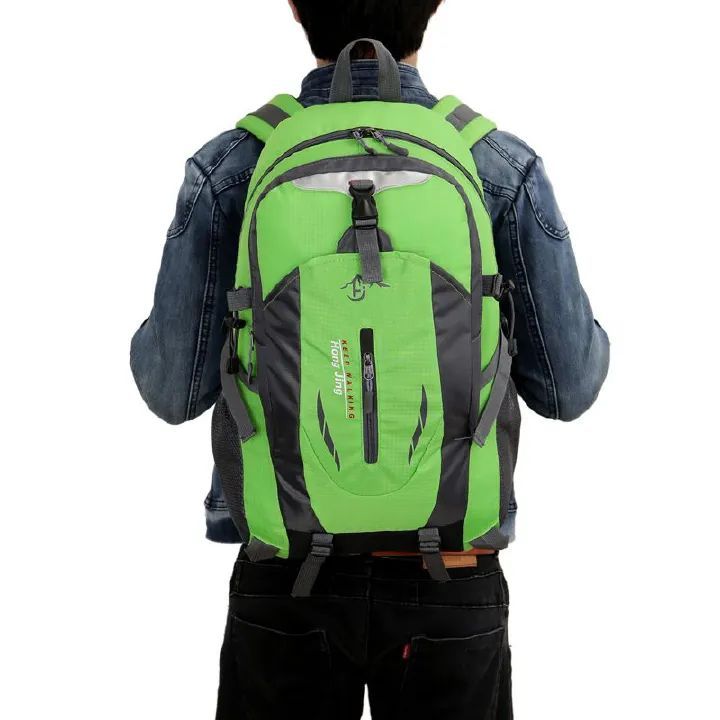 Portable Outdoor Hiking Bag 40 Liters Large Capacity Color Contrast Light Short Trip Backpack