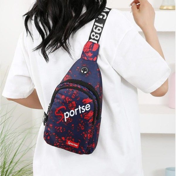 Men's Single Shoulder Crossbody Casual Oxford Cloth Sports Cycling Chest Crosspack  Cross-Body Sling Bags