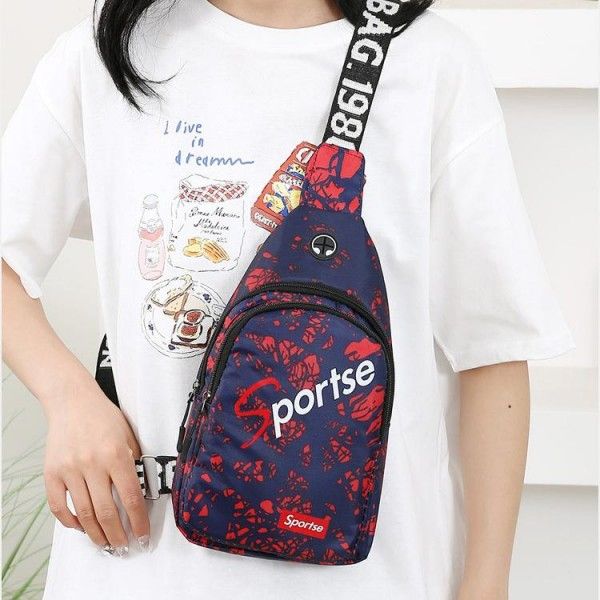 Men's Single Shoulder Crossbody Casual Oxford Cloth Sports Cycling Chest Crosspack  Cross-Body Sling Bags
