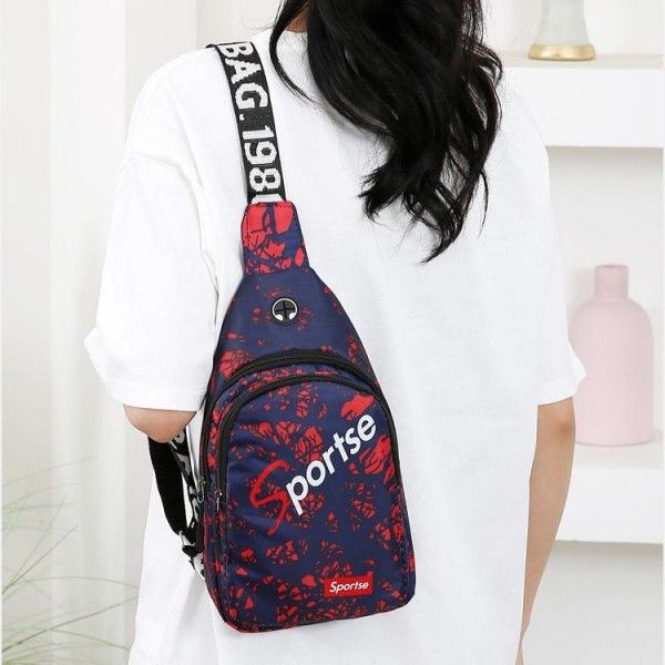 Men's Single Shoulder Crossbody Casual Oxford Cloth Sports Cycling Chest Crosspack  Cross-Body Sling Bags