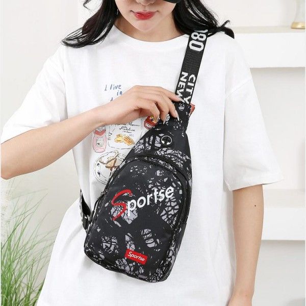 Men's Single Shoulder Crossbody Casual Oxford Cloth Sports Cycling Chest Crosspack  Cross-Body Sling Bags
