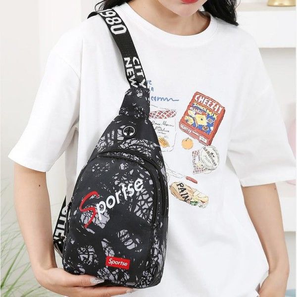 Men's Single Shoulder Crossbody Casual Oxford Cloth Sports Cycling Chest Crosspack  Cross-Body Sling Bags