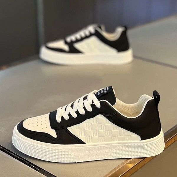 Men's Breathable Small White Shoes Sports Casual Commuter Flat Shoes  Skateboarding
