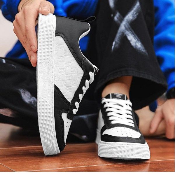 Men's Breathable Small White Shoes Sports Casual Commuter Flat Shoes  Skateboarding