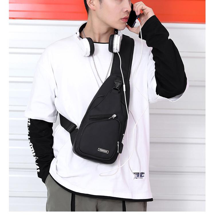 Men's Shoulder Bag Out Of Home Business Crossbody Student Large Capacity Chest Bag