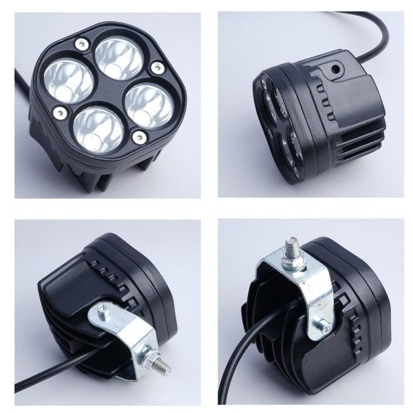 Motorcycle Electric Car Spotlights Modified Super Bright Double Light Led Owl Headlights  Lighting Assemblies & Accessories