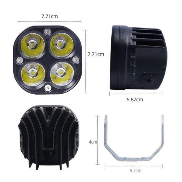 Motorcycle Electric Car Spotlights Modified Super Bright Double Light Led Owl Headlights  Lighting Assemblies & Accessories
