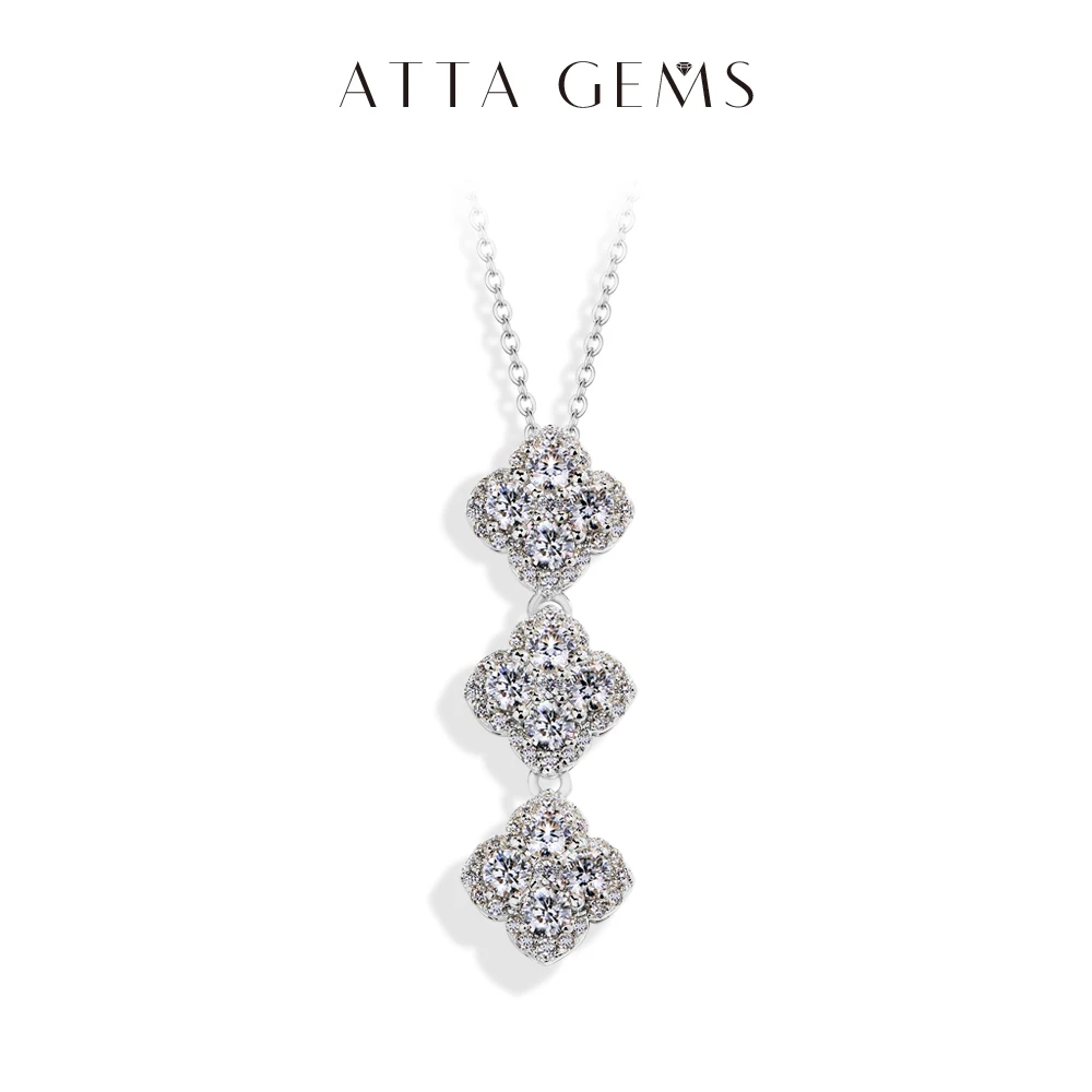 Necklaces for Women Full D Color Moissanite 925 Sterling Silver Pendant Classic Engagement Wedding Fine Jewelry