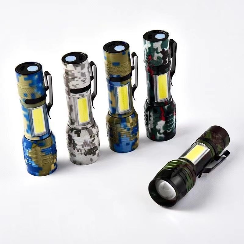 Strong light long range flashlight Lithium battery flashlight mini carry light