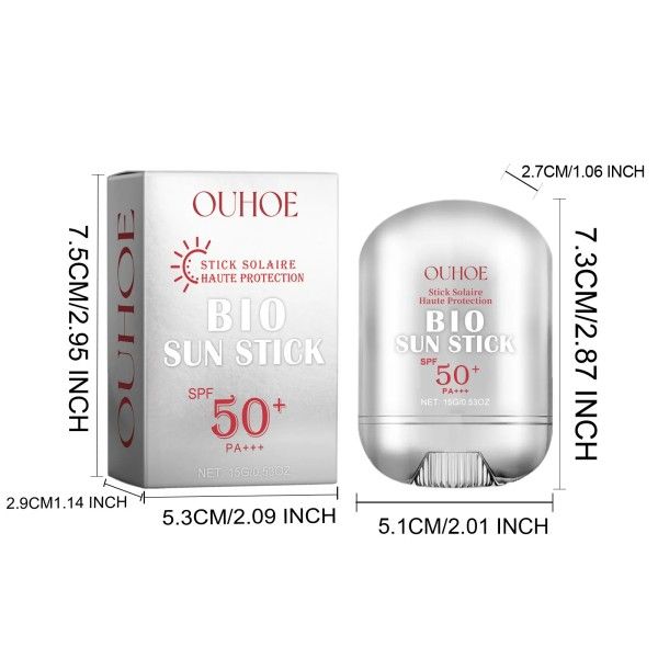 Spf50+ Facial Sunblock Quick Film Forming Uniform Skin Tone Refreshing Non-Sticky Protection Stick Sunscreens