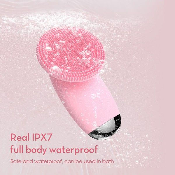 Ultrasonic Vibration Massage Electric Facial Cleanser Silicone Multi-Functional Pore Cleaning Cleanser Facial Cleansing Brushes
