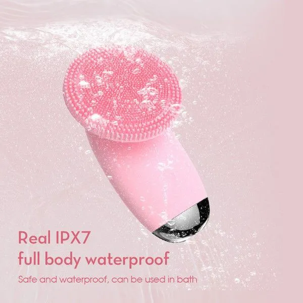 Ultrasonic Vibration Massage Electric Facial Cleanser Silicone Multi-Functional Pore Cleaning Cleanser Facial Cleansing Brushes