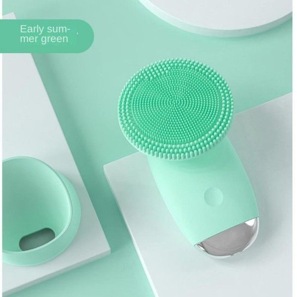 Ultrasonic Vibration Massage Electric Facial Cleanser Silicone Multi-Functional Pore Cleaning Cleanser Facial Cleansing Brushes