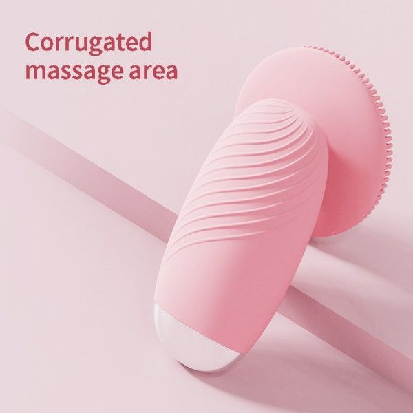 Ultrasonic Vibration Massage Electric Facial Cleanser Silicone Multi-Functional Pore Cleaning Cleanser Facial Cleansing Brushes
