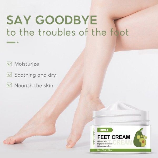 30ml All-In-One Nourishing Avocado Foot Care Cream For Men And Women  Foot Creams & Lotions