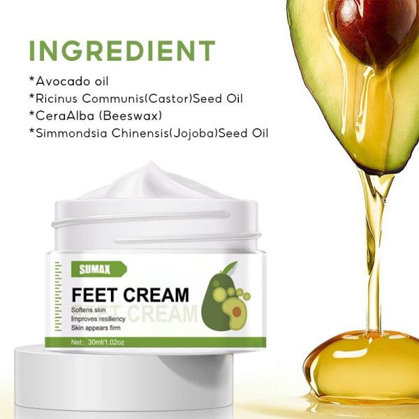 30ml All-In-One Nourishing Avocado Foot Care Cream For Men And Women  Foot Creams & Lotions