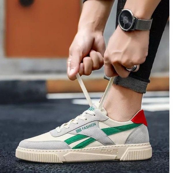Men's Synthetic Leather Wear-Resistant Canvas Leisure Student Sports Shoes