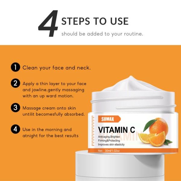 Pure English Package Vc Plain Moisturizing Orange Cream 30ml  Creams & Moisturizers