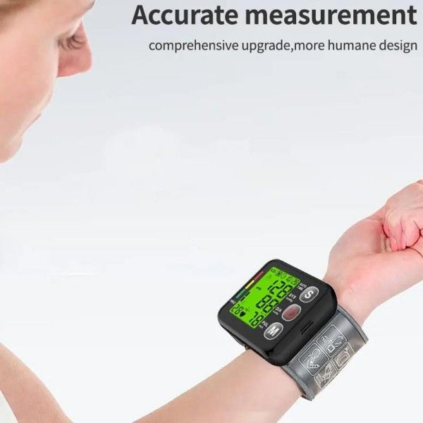 Automatic electronic intelligent manometer multifunctional English pulse detection wrist sphygmomanometer Health Tests