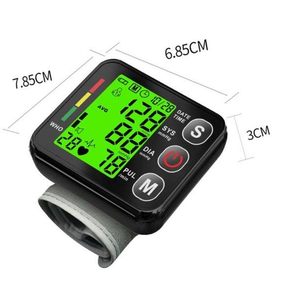 Automatic electronic intelligent manometer multifunctional English pulse detection wrist sphygmomanometer Health Tests