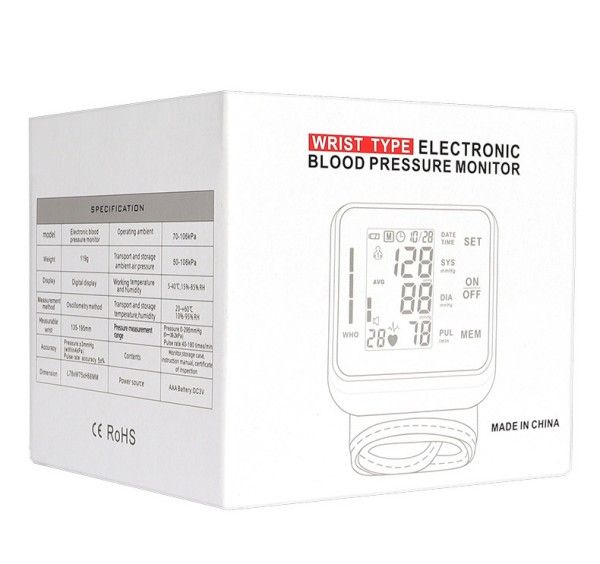 Automatic electronic intelligent manometer multifunctional English pulse detection wrist sphygmomanometer Health Tests