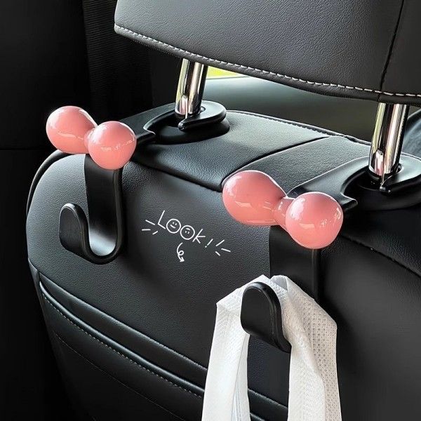Cute Bow Dopamine Seamless Car Interior Hook Car Seat Back Hanging Seat Covers & Accessories