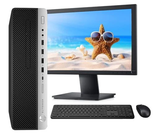 {Complete Set with 19'' monitor,mouse and keyboard } Refurbished HP Compaq 6300 Dual Core - 4th gen 8GB RAM, 500GB HDD-2.4GHz Desktop computer