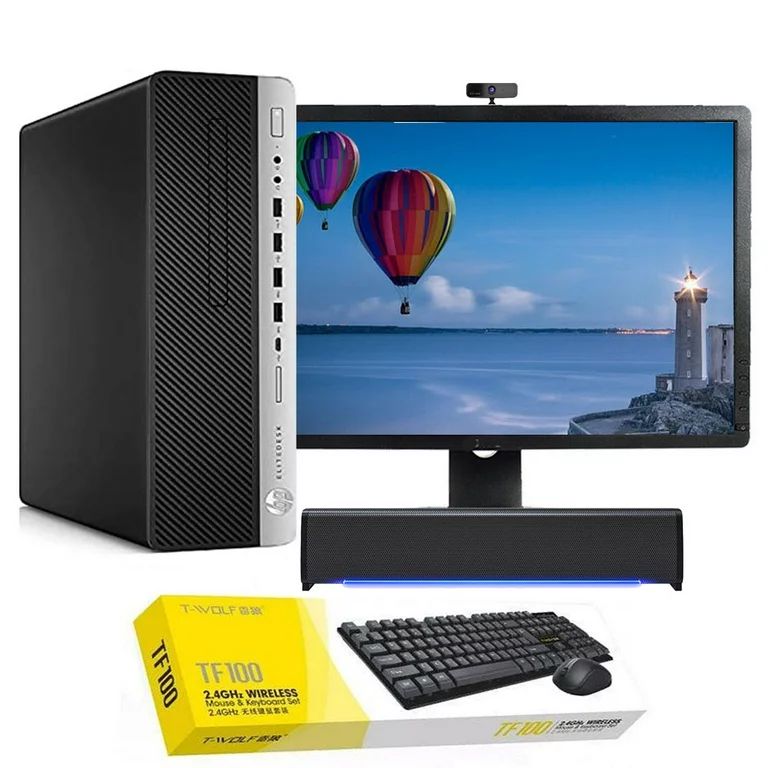 {Complete Set with 19'' monitor,mouse and keyboard } Refurbished HP Compaq 6300 Dual Core - 4th gen 8GB RAM, 500GB HDD-2.4GHz Desktop computer