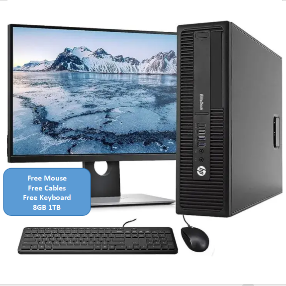 {i5+8GB+1TB+Mouse } Refurbished HP Compaq 6300 4th Gen Dual Core - 6th gen 8GB RAM, 1000GB HDD-2.4GHz Desktop computer