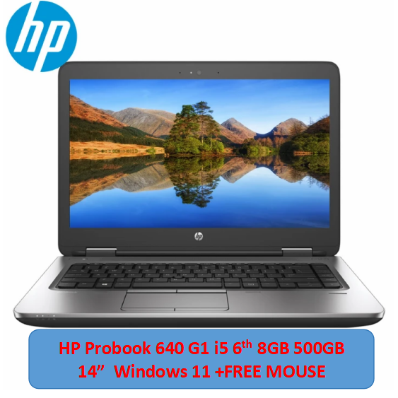 (i5+8GB+500GB+Free Mouse)Refurbished HP Probook 640 G1 Laptop Intel Core i5 8GB RAM / 500GB HDD ROM 14'' Windows 11 6 months warranty Notebook Bluetooth Webcam Laptops