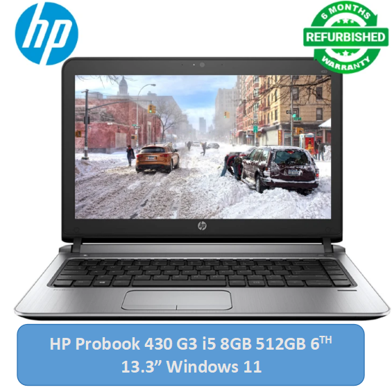 (i5+8GB+512GB+Free Mouse)Refurbished Hp Probook 430 G3 Laptop i5 6th 8GB RAM 512GB SSD ROM 13.3" Windows 11 Notebook Bluetooth Webcam refurbished hp laptops