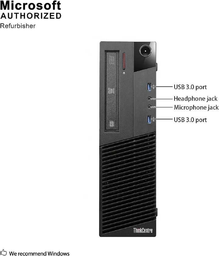 Lenovo ThinkCenter 10B1 Desktop +17" Screen 4GB+500GB Fullset Computer Refurbished lenovo Computer Windows 11