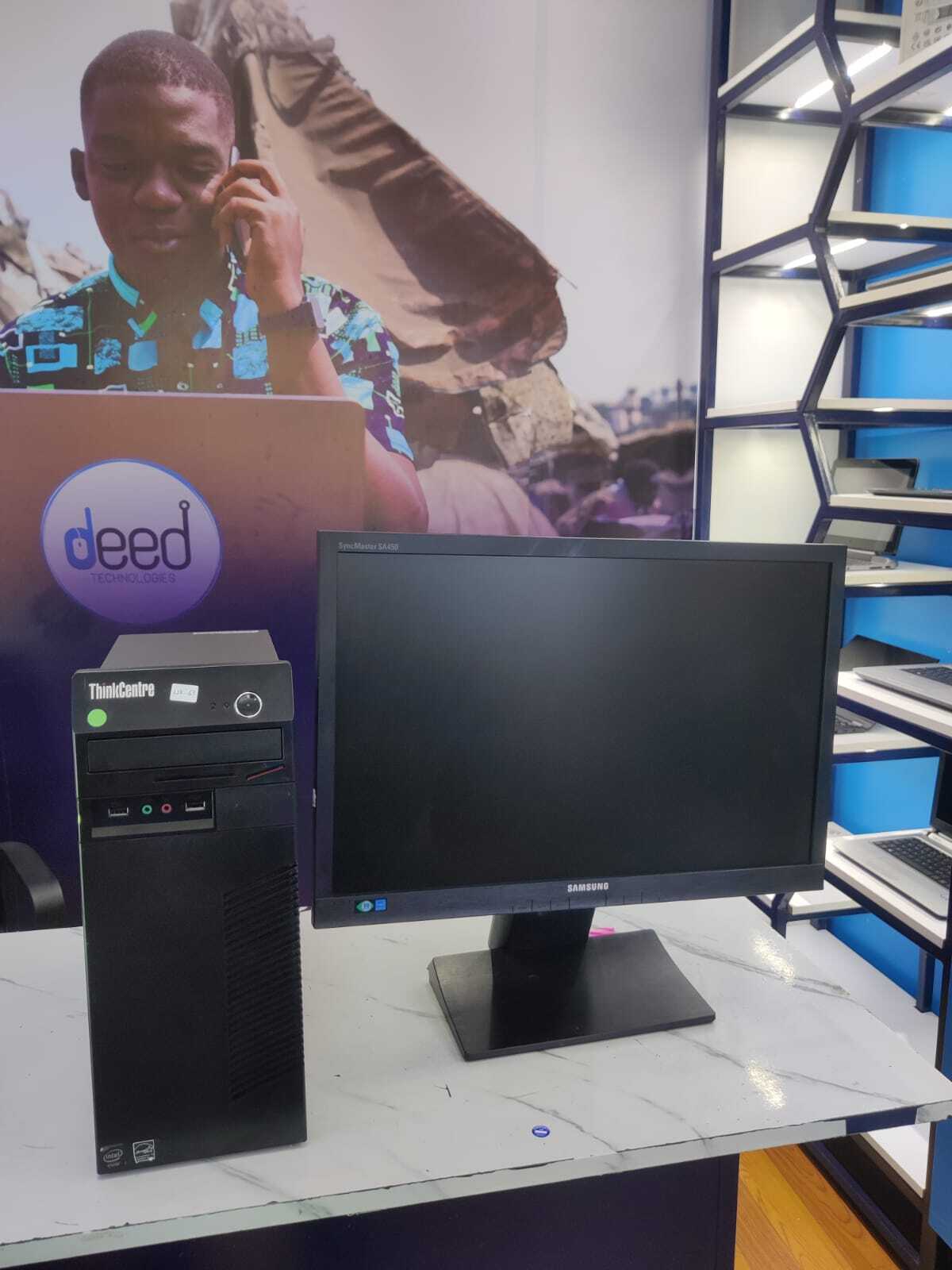 Lenovo ThinkCenter 10B1 Desktop +17" Screen 4GB+500GB Fullset Computer Refurbished lenovo Computer Windows 11