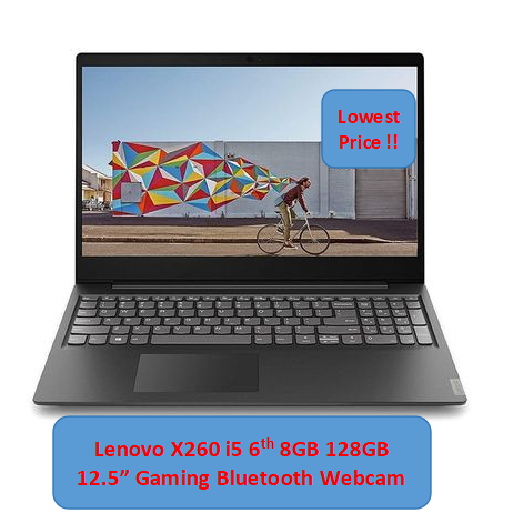 (Black Friday Offer ) Lenovo Thinkpad X260 laptop Core i5 2.40 GHz 8GB Ram 128GB SSD Storage 12.5''INCH HD Screen Display Refurbished School Business Cyber Laptop Computer | Notebook