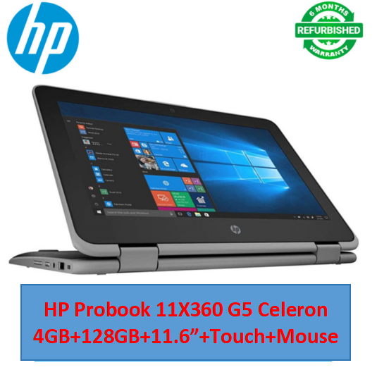 (4GB+128GB SSD+Free Mouse)Refurbished Hp Probook 11X360 G5 Celeron 4GB+128GB+11.6"  Laptop  Windows 11 Notebook Bluetooth Webcam refurbished hp laptops