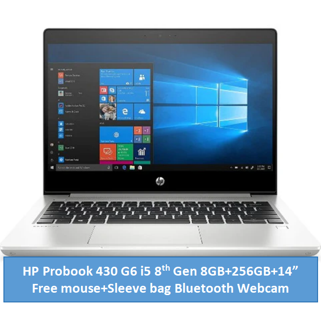 (Free Mouse+Sleeve bag)Refurbished HP Probook 430 G6 Laptop i5 8th Gen 8GB+256GB+13.3"  Ultrabook Student professional Business notebook Laptop