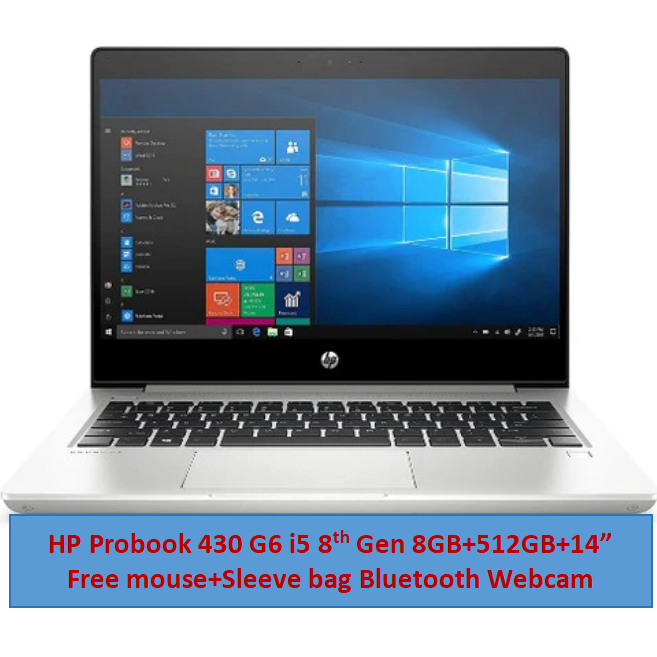 (Free Mouse+Sleeve bag)Refurbished HP Probook 430 G6 Laptop i5 8th Gen 8GB+512GB+13.3"  Ultrabook Student professional Business notebook Laptop