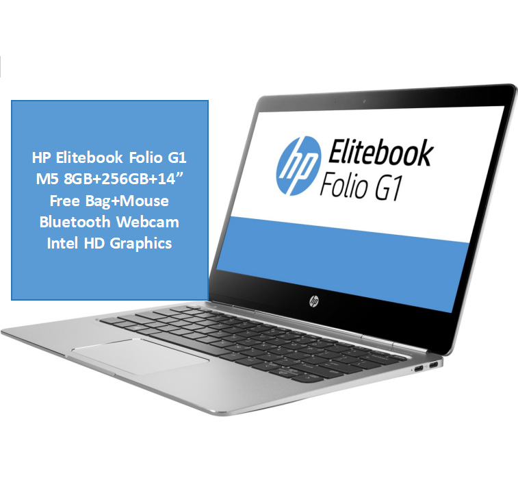 Refurbished HP Elitebook Folio G1 Laptop M5 i5+8GB+256GB+14" Windows 11 Student Notebook Laptop