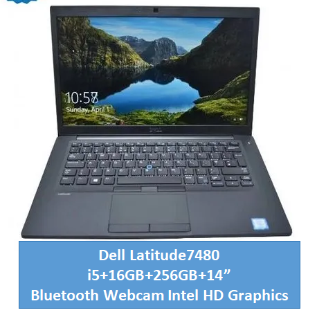 { i5+8gb+256gb } Refurbished Dell Laptop Latitude 7480 Core i5 8GB+256GB+14'' Refurbished Laptops Refurbished Computer Windows 11 Notebook 6 Month Warranty Free Office 2019