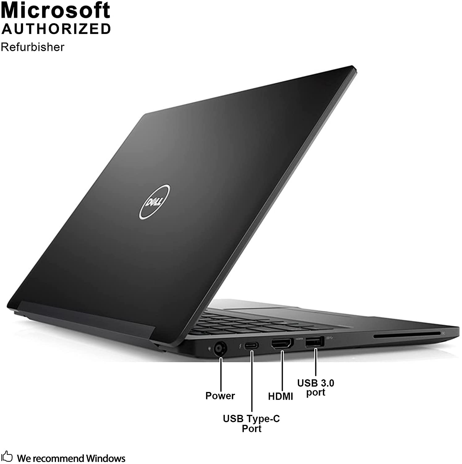 Refurbished Dell Latitude 7280 Laptop, Core i5 8GB RAM 256GB SSD, 12.5"  7th Gen Windows 11 Pro Free Mouse Bluetooth Webcam Intel HD Graphics Student professional Laptop Dell laptop
