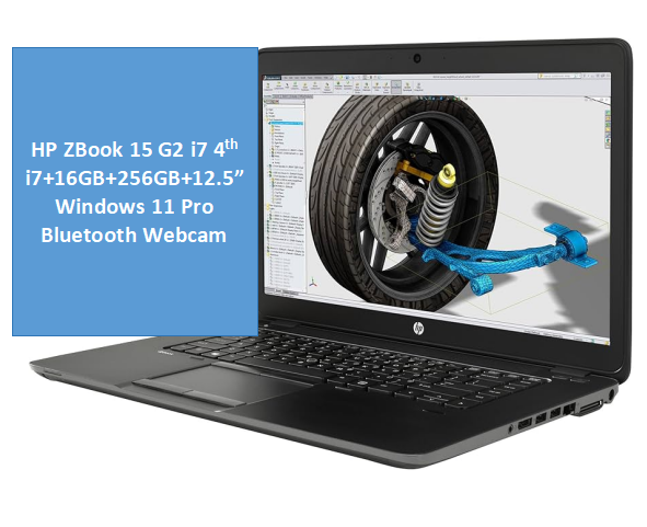 (i7+16GB+256GB+12.5") HP ZBook 15 G2 Laptop i7 4th i7+16GB+256GB+12.5" Windows 11 Pro computing powerhouse with immersive technology Bluetooth webcam Student professional laptop engineering laptop
