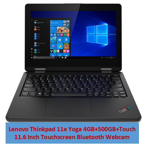 (4GB+500GB)Refurbished Lenovo Thinkpad Yoga 11e 4GB+500GB+11.6" Touchscreen Laptop Intel Celeron Bluetooth Webcam Windows 11 student professional Laptop