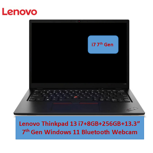 (7th i7+8GB+256GB+13.3")Refurbished Lenovo Thinkpad 13 Laptop Intel Core i7 7th Gen 8GB+256GB+13.3" Windows 11 Light Strong Student Professional Laptop great keyboard laptop